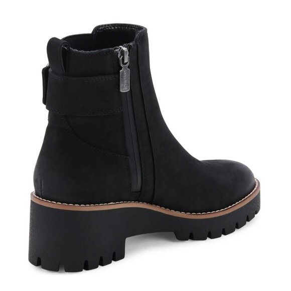 Blondo Dahlia Black Waterproof Nubuck Leather Boots Womens Ankle Bootie Size 8.5 - Picture 2 of 16